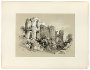 特雷韦斯的罗马浴场，选自《风景如画》选集 作者 詹姆斯·杜菲尔德·哈丁