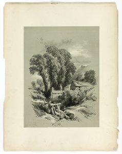 威尔士，W. Trefriw 行，选自《风景如画选集 作者 詹姆斯·杜菲尔德·哈丁