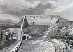 悲剧剧院，1828年 作者 詹姆斯·杜菲尔德·哈丁