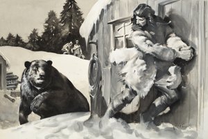 灰熊（纸上水粉画） 作者 詹姆斯·埃德温·麦康奈尔