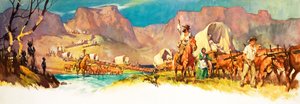 伟大的跋涉（纸上水粉画）