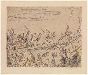 无间道》，约 1887 年（蚀刻版画） 作者 詹姆斯·恩索尔