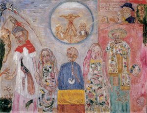 邪恶的活体解剖师，c.1930（布面油画） 作者 詹姆斯·恩索尔