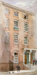 伦敦市弗利特街附近的Crane Court的房屋，1840年。                              