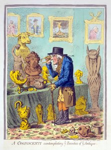 一个Cognocenti考虑Ye Yeauties of Ye Antique，pub。 Hannah Humphrey，1801年2月11日（手工彩色雕刻）