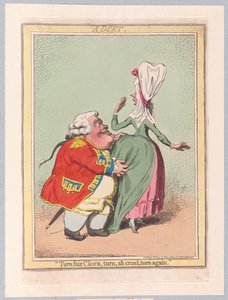 二重唱，酒吧。 1792年（手工彩色雕刻）