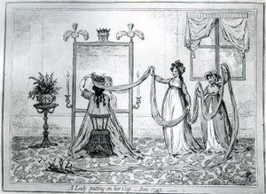 戴着帽子的女士，1795年 作者 詹姆斯·吉里