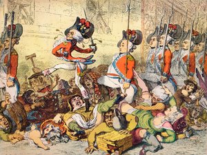 银行行军，1787年 作者 詹姆斯·吉里