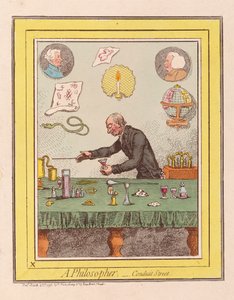 哲学家：Conduit Street，pub。 1796年（手工彩色雕刻） 作者 James Gillray