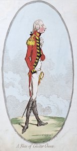汉娜·汉弗莱（Hannah Humphrey）于1795年出版的一片格洛斯特奶酪（手工彩色蚀刻）