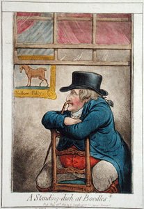 Boodles的一个立盘，见 "一棵好的可可树"，由Hannah Humphrey于1800年出版（手绘蚀刻版）。 作者 詹姆斯·吉里