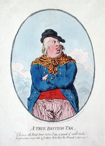 真正的英国塔尔》，由汉娜-汉弗莱于1795年出版（手绘蚀刻版）。 作者 詹姆斯·吉里