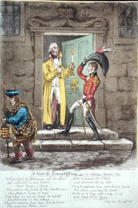 给年轻军官的提示，由汉娜-汉弗莱于1804年出版（手绘蚀刻版）。 作者 詹姆斯·吉里