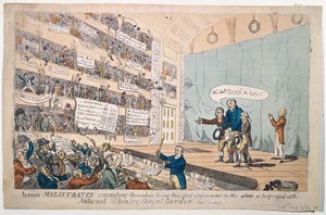 代理裁判在1809年出版（手工彩色蚀刻），在国家剧院考文特花园首次亮相