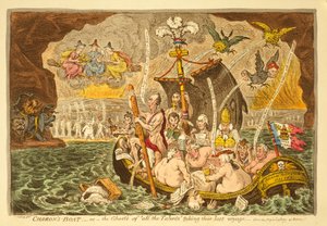 Charon的船，或者是“所有人才”的幽灵，他们的最后一次航行，由Hannah Humphrey出版，1807年（手工蚀刻） 作者 James Gillray