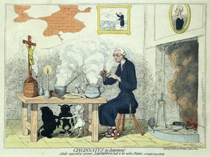Cincinnatus in Retirement，pub。 1782年（手工彩色雕刻）