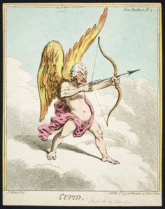 丘比特，来自新万神殿4号，由Hannah Humphrey出版，1799年