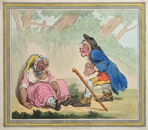 Cymon和Iphigenia，由Hannah Humphrey于1796年出版（手工蚀刻）