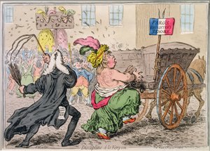 纪律a la Kenyon，由Hannah Humphrey于1797年出版（手工蚀刻） 作者 James Gillray
