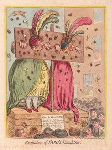 提升Faros Daughters，酒吧。 1796年（手工彩色雕刻）
