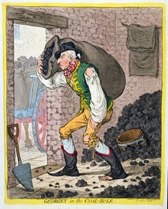 煤矿中的乔治，由Hannah Humphrey于1801年出版（手工蚀刻） 作者 James Gillray
