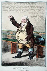 独立，或泰尔维特-琼斯，由汉娜-汉弗莱于1799年出版（手绘蚀刻版画） 作者 詹姆斯·吉里