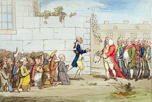 爱尔兰感恩，由Hannah Humphrey于1782年出版（手工蚀刻） 作者 James Gillray