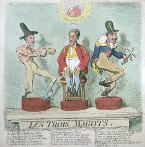 Les Trois Magots，由Hannah Humphrey于1791年出版（手工蚀刻）