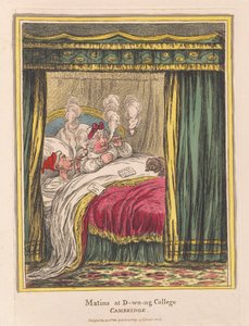 Matins和D-wn-College，剑桥，酒吧。 1810年（手工彩色雕刻） 作者 James Gillray