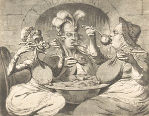 Monstrous Craws at a New Coalition Feast, May 29, 1787. ，1787年5月29日。 作者 詹姆斯·吉里