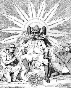 撒但以他所有的荣耀...，1792年。 作者 詹姆斯·吉里