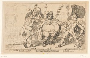 Spotprent op Charles Fox，1788 年
亨利四世国王。最后一幕（标题在实物上） 作者 詹姆斯·吉里