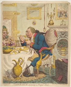 节制享受节食，1792年7月28日。 作者 詹姆斯·吉里