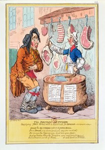 1795年，“英国屠夫为约翰·布尔提供了替代面包”