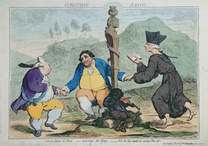 联盟舞蹈，由William Humphrey于1783年出版（手工彩色蚀刻）