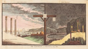 酒吧，对比或事物。 1796年（手工彩色雕刻）