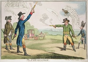 该解释由Hannah Humphrey出版，1787年手工彩色蚀刻