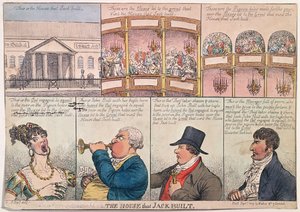 Jack建造的房子，由Walker于1809年出版（手工蚀刻）