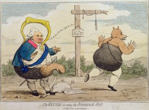 水壶Hoot the Potridge-Pot，由PJ Leatherhead于1782年出版（手工蚀刻）