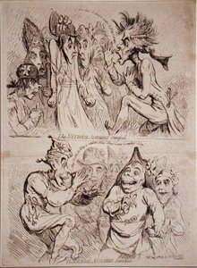 国民议会石化，国民议会复兴，由S.W. Fores于1791年出版（蚀刻版）。 作者 詹姆斯·吉里