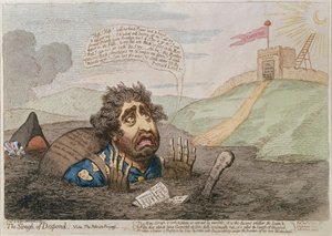 绝望谷》，汉娜-汉弗莱于 1793 年出版（手绘彩图） 作者 詹姆斯·吉里