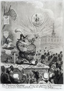 Theatrical Bubble ...由Hannah Humphrey（fl.1778-1822）1805（蚀刻和aquatint）出版