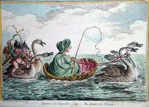 科克尔的维纳斯，或天鹅海的维纳斯，由汉娜-汉弗莱于1809年出版（手绘蚀刻版画） 作者 詹姆斯·吉里