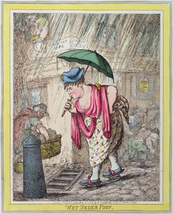 Wet Under Foot，由Hannah Humphrey于1812年出版（手工蚀刻）
