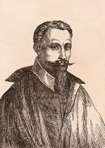 亨德里克·戈尔兹修斯（Hendrik Goltzius），来自“真实原创的着名画家的75幅肖像画”的插图，于1817年在伦敦出版 作者 詹姆斯·吉尔丁