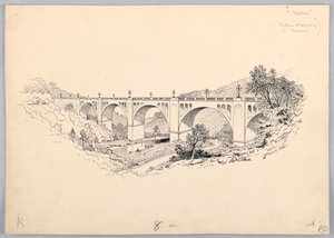 一座桥，为华盛顿贸易委员会晚宴设计，1908 年 5 月 13 日 作者 詹姆斯·亨利·摩泽