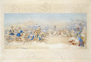 Joust（纸上的铅笔，卫生和身体颜色） 作者 詹姆斯·亨利·尼克松