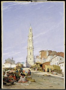 Torre dos Clerigos，波尔图，葡萄牙，1837年 作者 詹姆斯·霍兰德