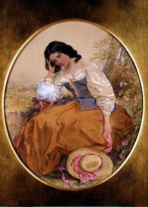 女性形象 - 冥想 作者 詹姆斯二世·费舍尔