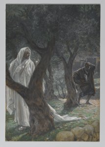 我们的主对圣彼得的幻象，来自我们主耶稣基督生平的插图，1886-94（纸上有石墨） 作者 詹姆斯·雅克·约瑟夫·天梭
